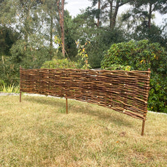 Willow Hurdle Garden Lawn Edging (120cm x 20cm) - 5 Panels