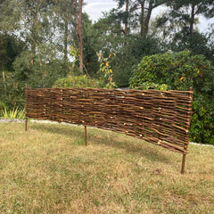 Willow Hurdle Garden Lawn Edging (120cm x 20cm) - 10 Panels