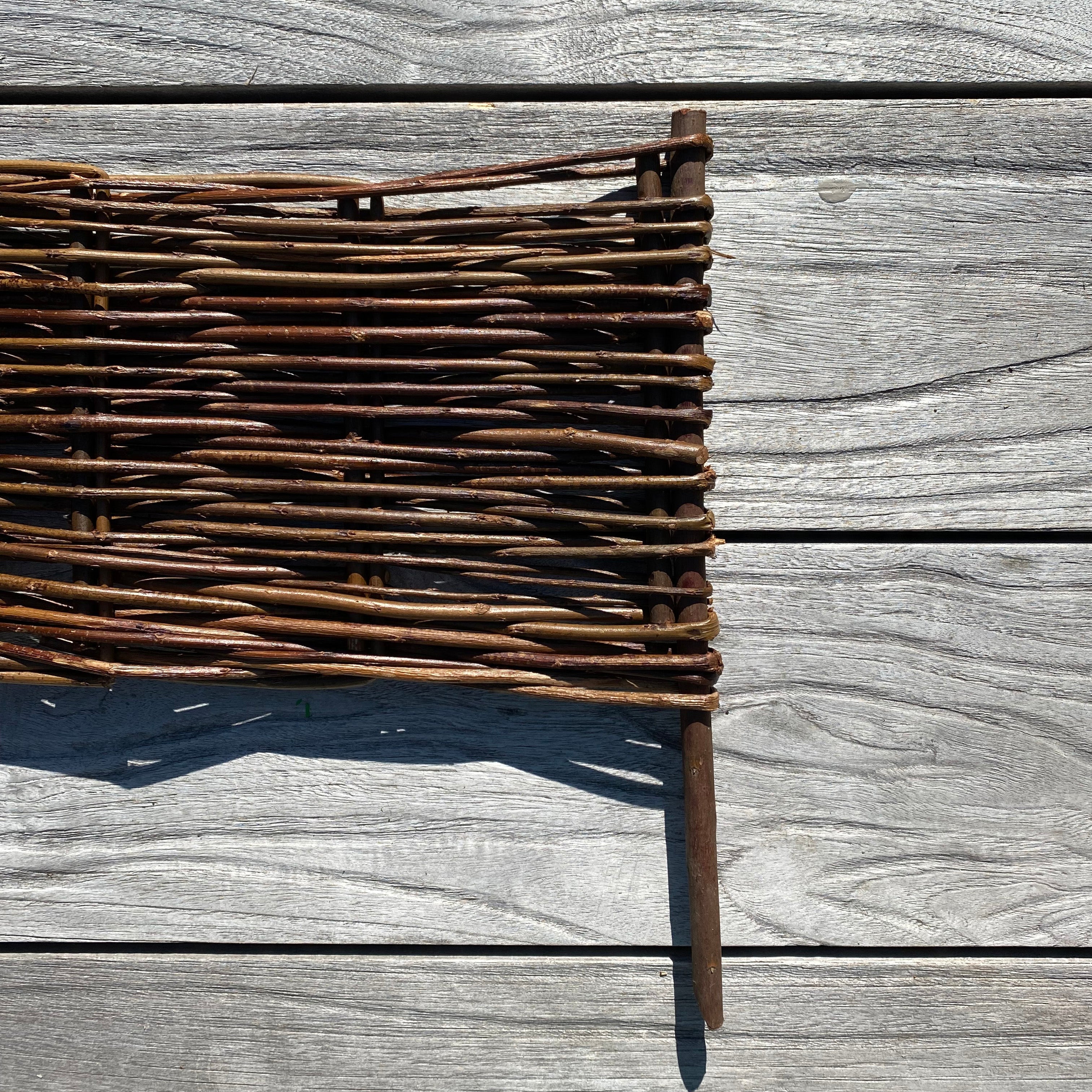 Willow Hurdle Garden Lawn Edging (120cm x 20cm) - 5 Panels
