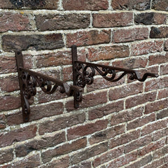 Cast Iron Decorative Hanging Garden Basket Bracket (35cm) - Pack of 2
