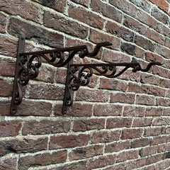 Cast Iron Decorative Hanging Garden Basket Bracket (35cm) - Pack of 2