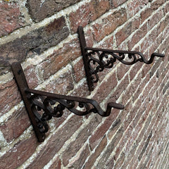 Cast Iron Decorative Hanging Garden Basket Bracket (20cm) - Pack of 2