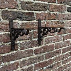 Cast Iron Decorative Hanging Garden Basket Bracket (20cm) - Pack of 2