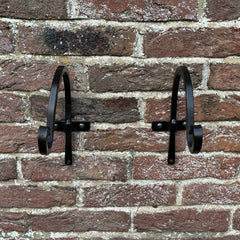 Metal Round Garden Hanging Basket Hooks (20cm) - Pack of 2