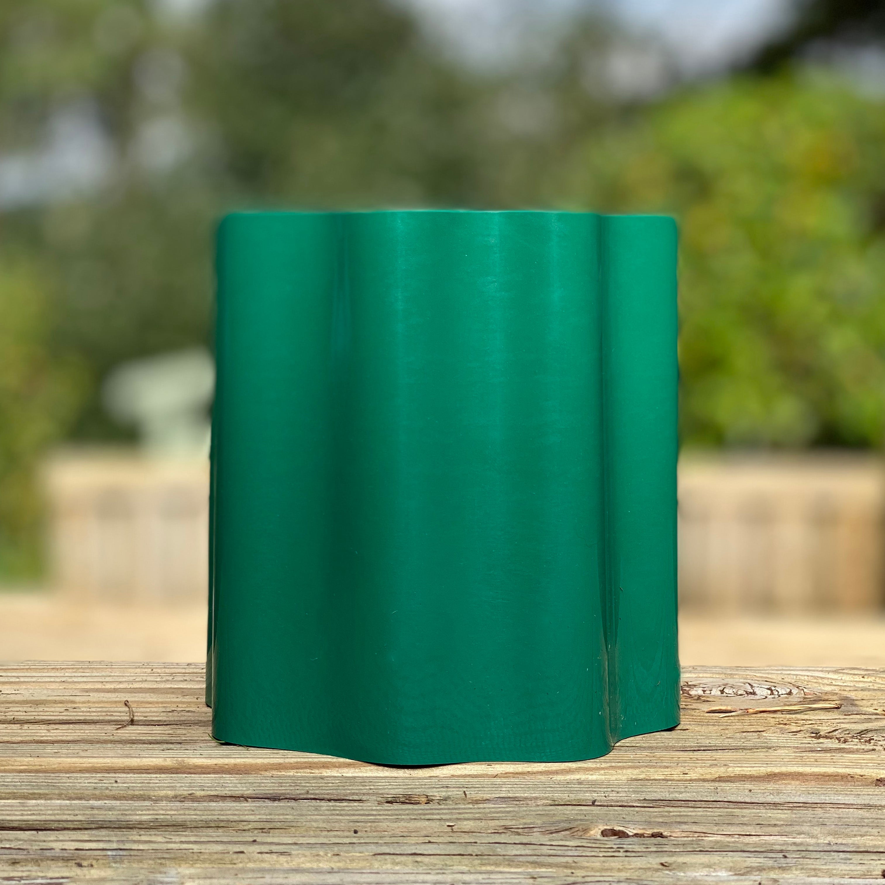 Green Plastic Corrugated Garden Lawn Edging (9m x 15cm Roll) - 5 Rolls