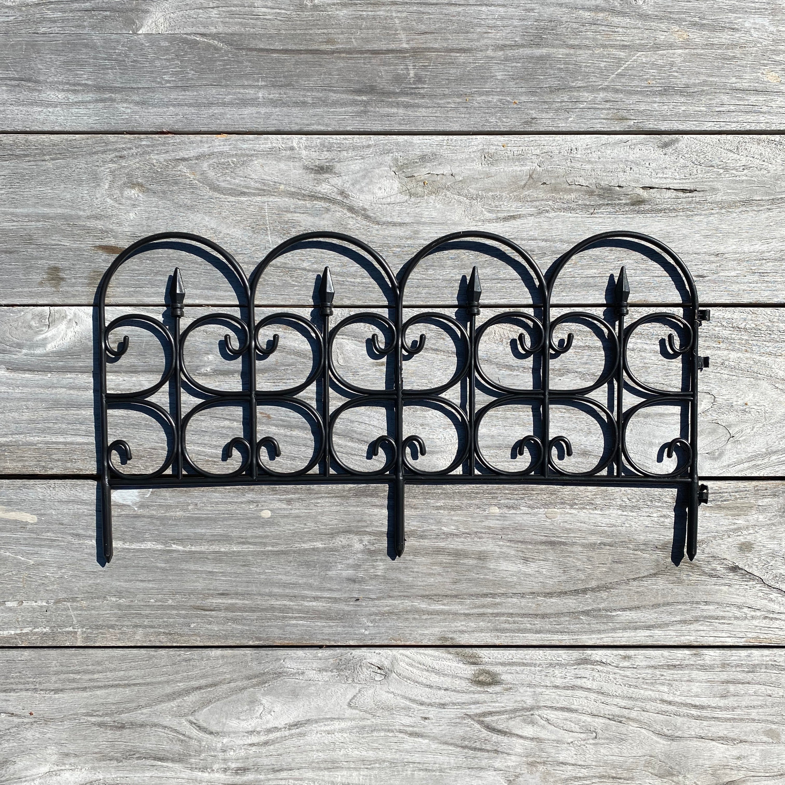 Hampton Black Plastic Garden Lawn Edging (59cm x 32cm) - 5 Panels
