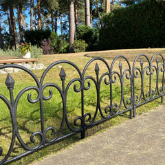 Kew Black Plastic Garden Lawn Edging (60.5cm x 32.5cm) - 5 Panels