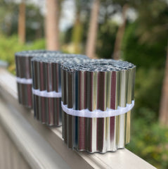 Galvanised Metal Corrugated Garden Lawn Edging (5m x 16.5cm) - 3 Rolls