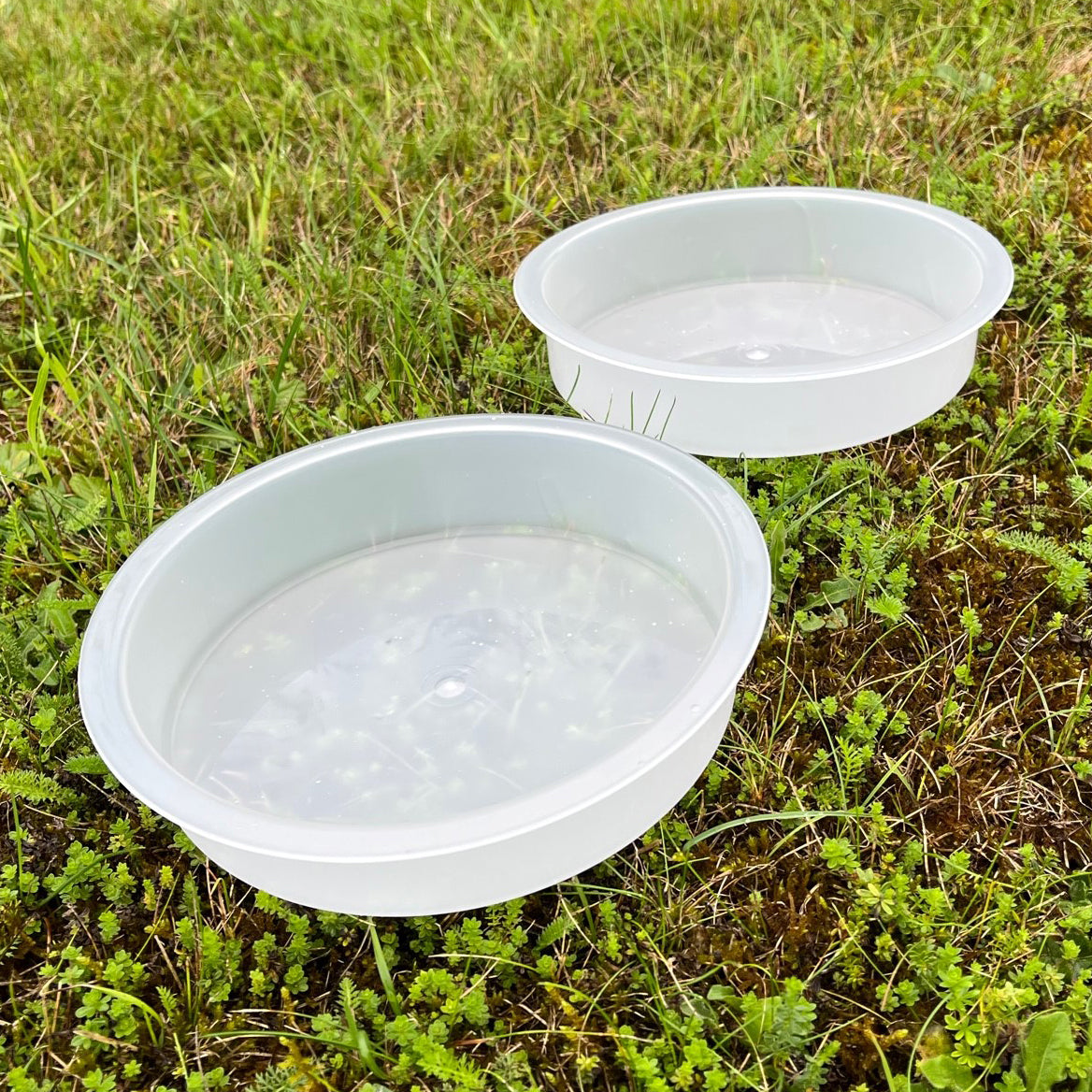 Bird Bath Water Dish for Metal Bird Feeding Stations (Set of 2)