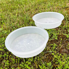 Bird Bath Water Dish for Metal Bird Feeding Stations (Set of 2)