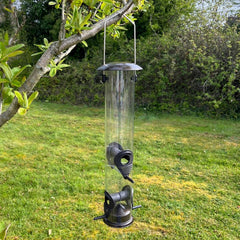 Large Hanging Bird Seed Feeders (Set of 4)