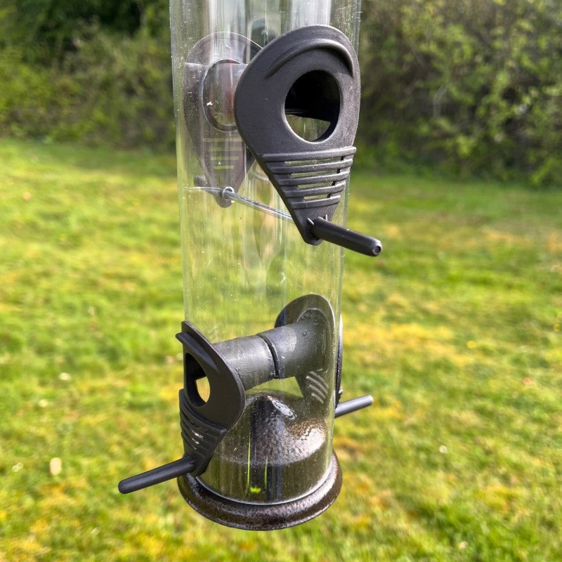 Large Hanging Bird Seed Feeders (Set of 4)