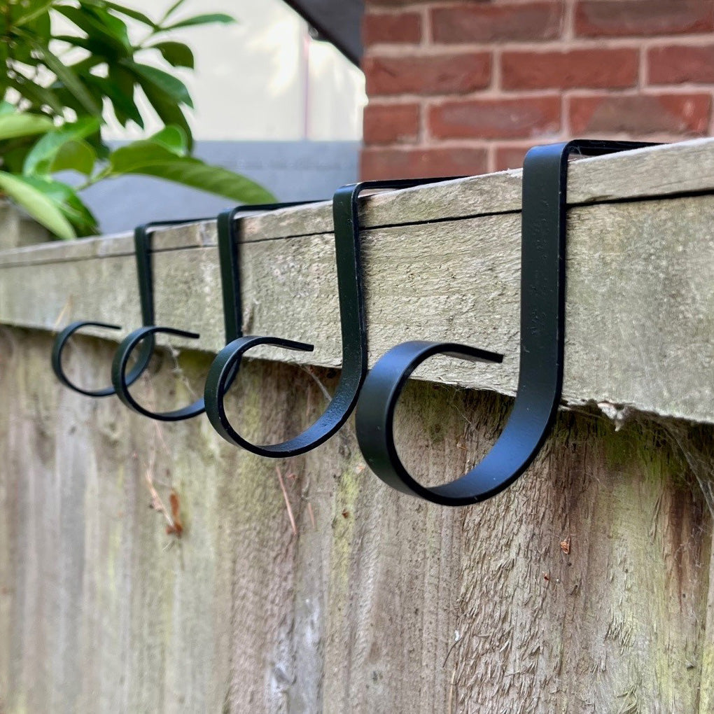 Garden Fence Panel Bracket Hooks - Pack of 4