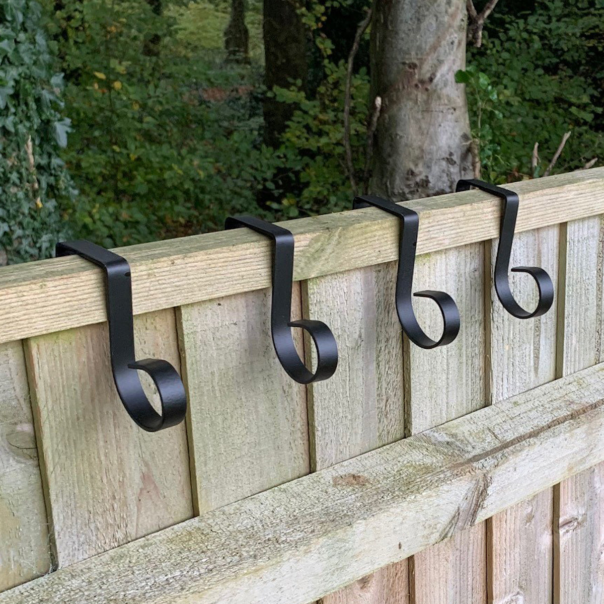 Garden Fence Panel Bracket Hooks - Pack of 4