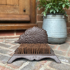 Cast Iron Vintage Style Hedgehog Design Boot Brush Shoe Scraper