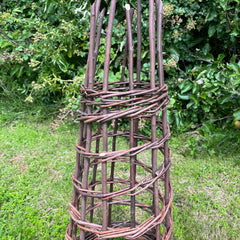 Rustic Willow Garden Obelisk Plant Support for Climbers (1.15m high)