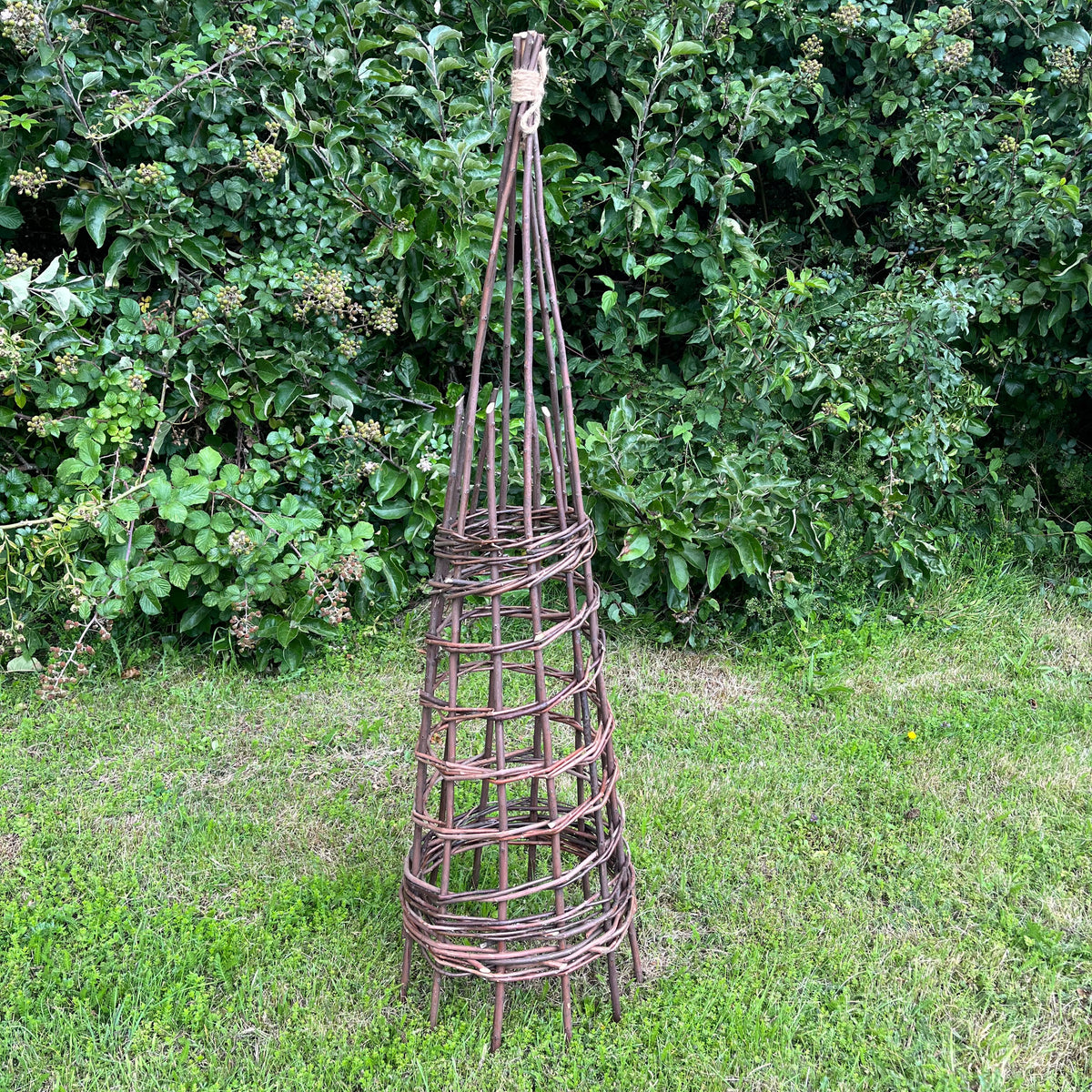 Rustic Willow Garden Obelisk Plant Support for Climbers (1.15m high)