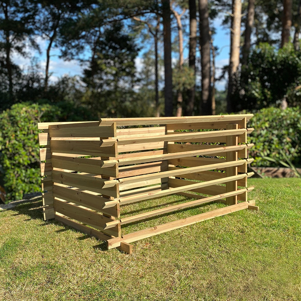 Wooden Slatted Garden Composters (65cm x 120cm) -  Pack of 2