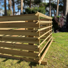 Wooden Slatted Garden Composters (65cm x 120cm) -  Pack of 2