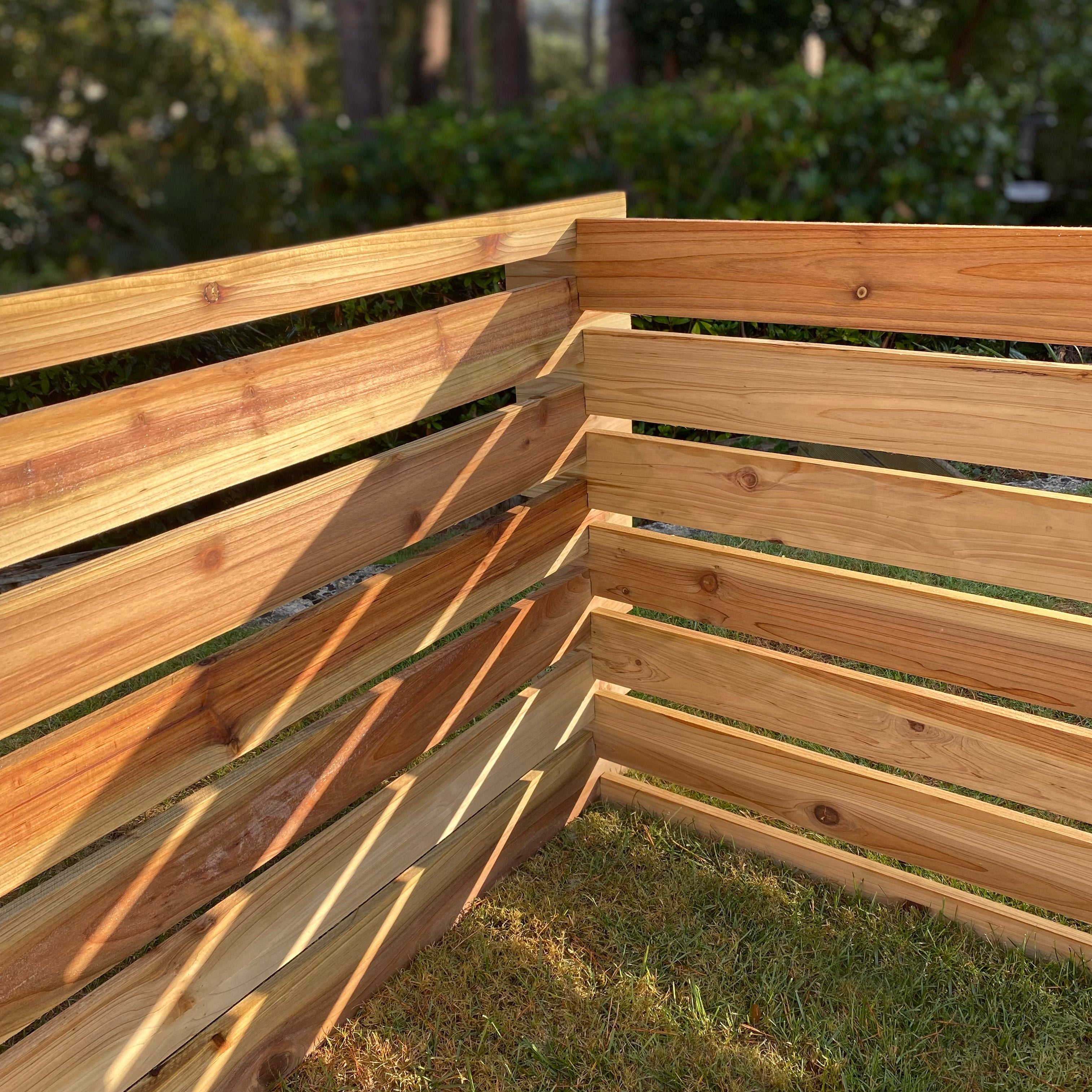 Wooden Slatted Garden Composters (65cm x 120cm) -  Pack of 2