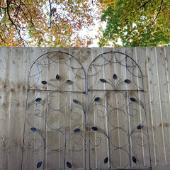 Leaf Design Metal Garden Trellis (120cm x 50cm) - Pack of 2