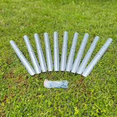 Metal Log Roll Stakes for Lawn Garden Border Edging (Pack of 10)
