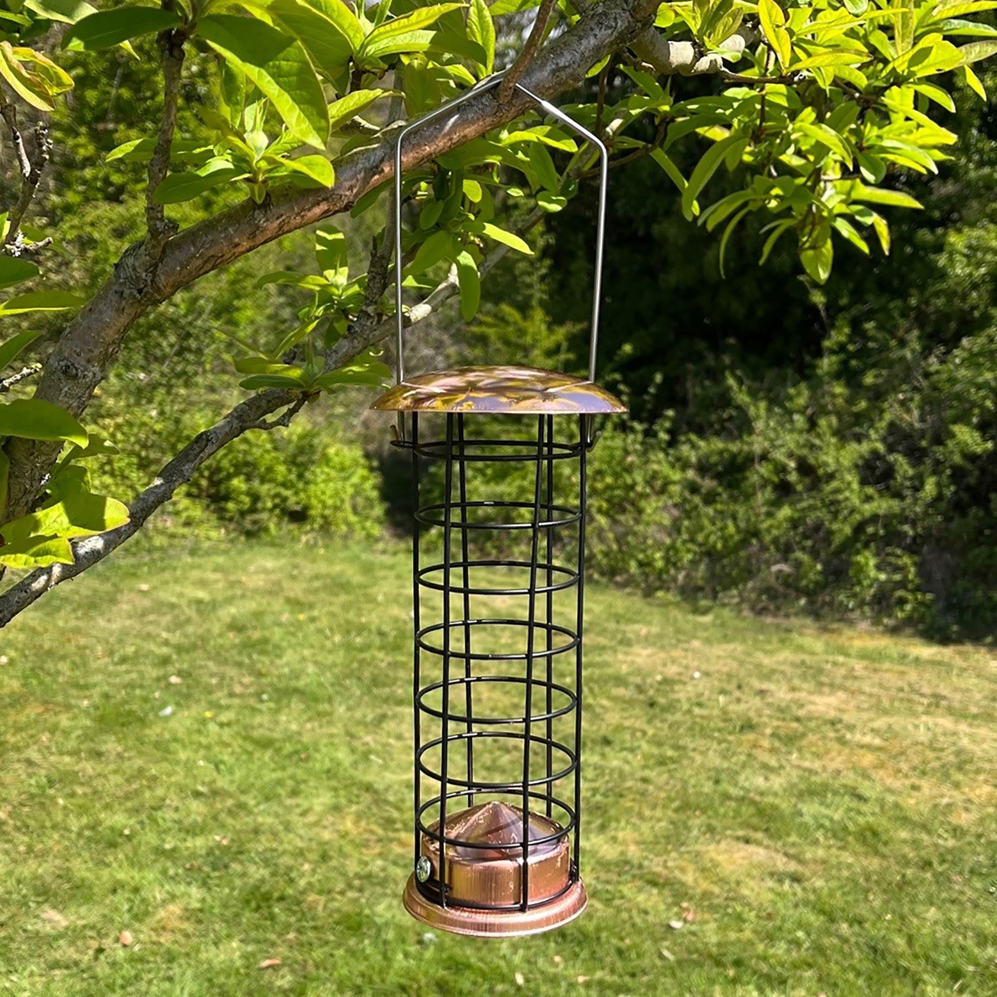 Copper Style Hanging Bird Suet Fat Ball Feeder (Set of 2)