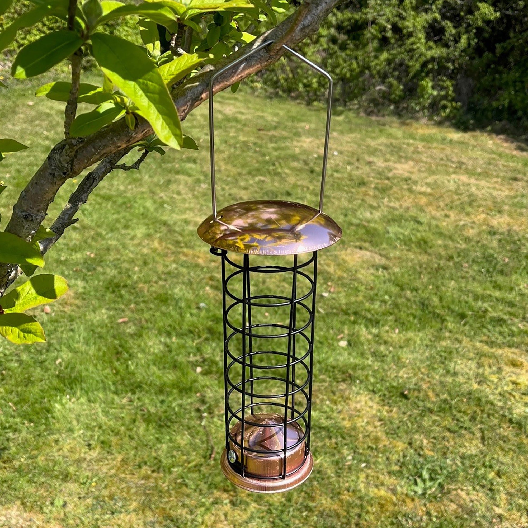 Copper Style Hanging Bird Suet Fat Ball Feeder (Set of 2)