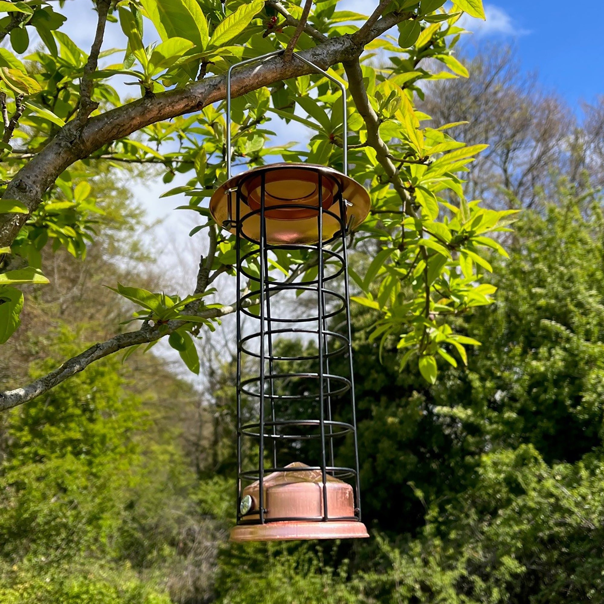 Copper Style Hanging Bird Suet Fat Ball Feeder (Set of 2)