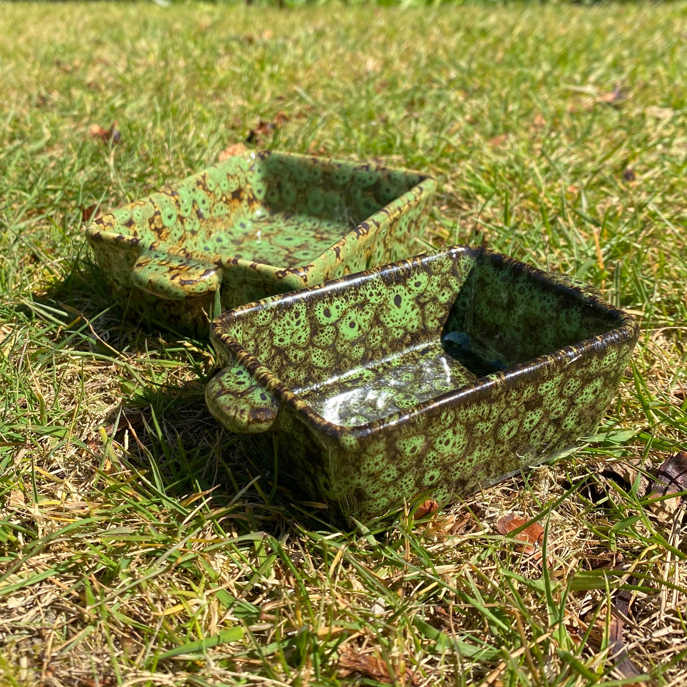 Ceramic Hedgehog Feeding Bowls Food & Water Dish - Pack of 2