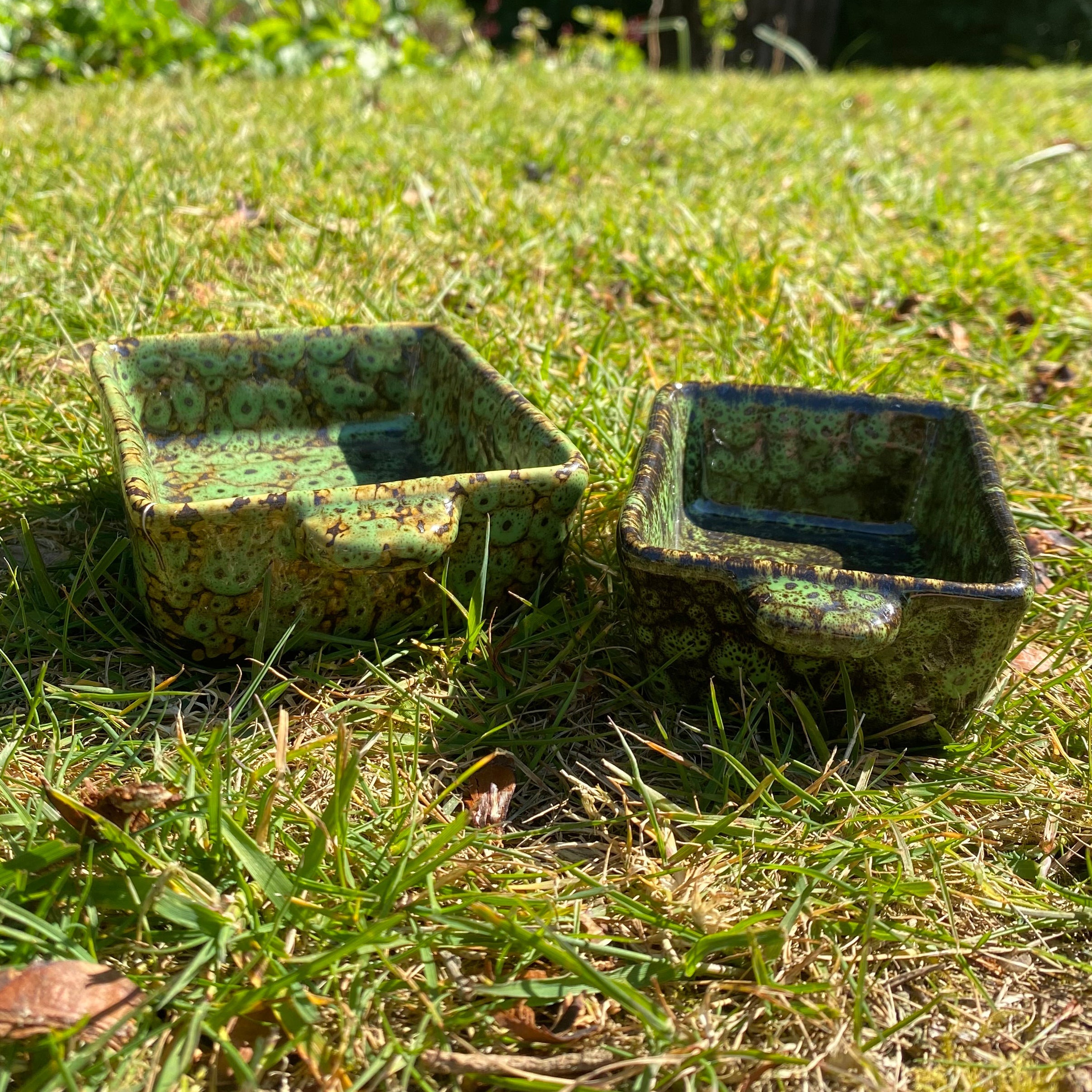 Ceramic Hedgehog Feeding Bowls Food & Water Dish - Pack of 2