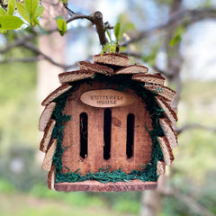 Wooden Hanging Butterfly House Garden Bug House