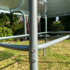 Rectangular Metal Garden Table with Glass Top Seats 6 with Hole for Parasol