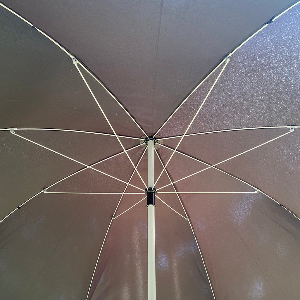 Black Garden Parasol with Metal Pole (2.5m Wide)