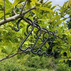 Steel S Hooks for Bird Feeders and Hanging Baskets - Pack of 4