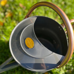French Grey & Copper Metal Watering Can (9 Litre)
