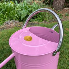 Pink & Chrome Metal Watering Can (9 Litre)