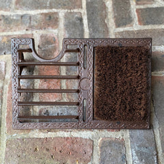 Vintage Style Ornate Cast Iron Boot Brush & Shoe Scraper Wellington Boot Remover
