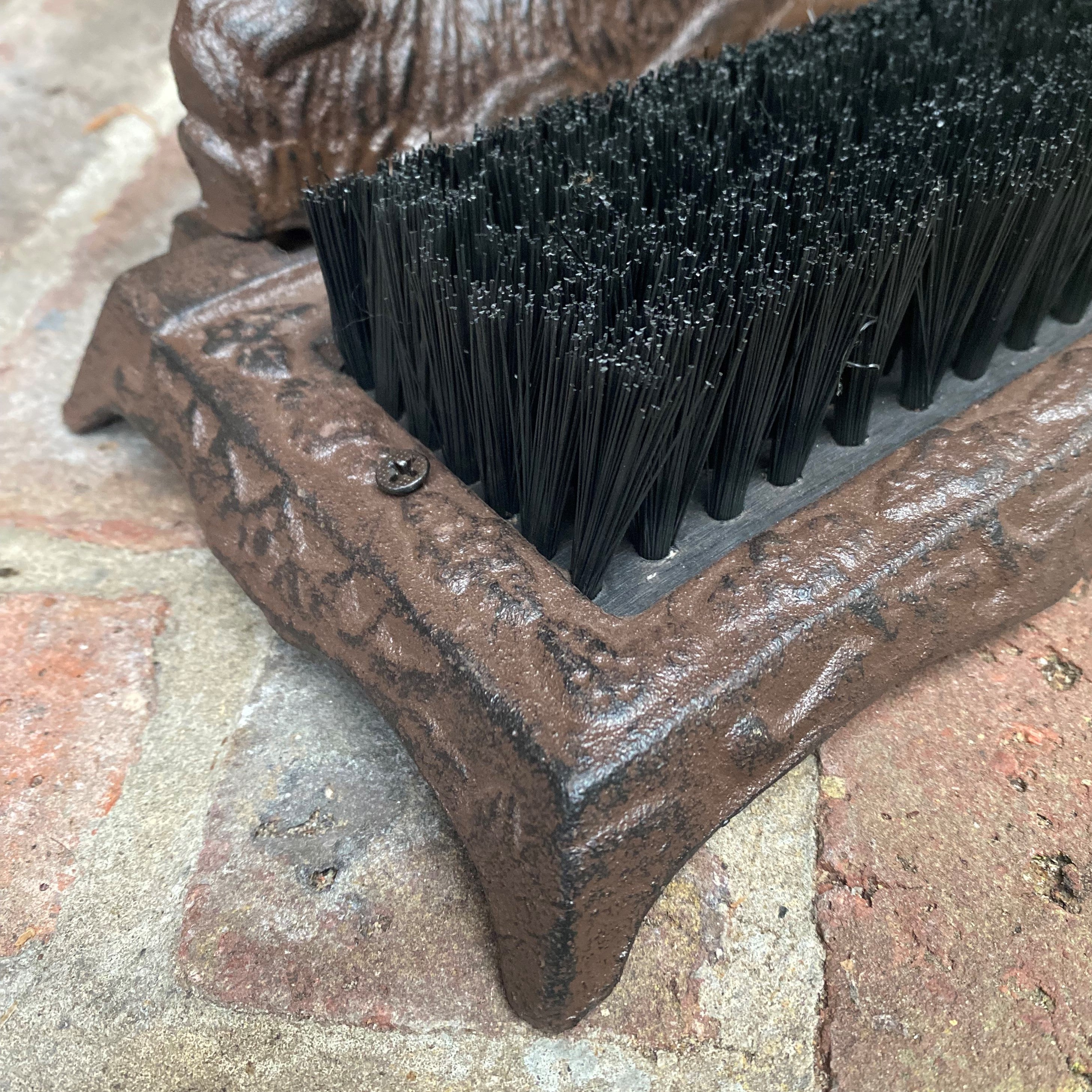 Cast Iron Vintage Dachshund Dog Design Boot Brush Shoe Scraper
