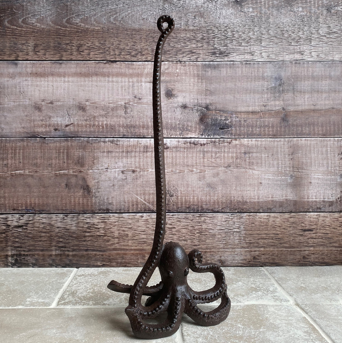 Cast Iron Octopus Shaped Loo Roll Toilet Paper Holder Store