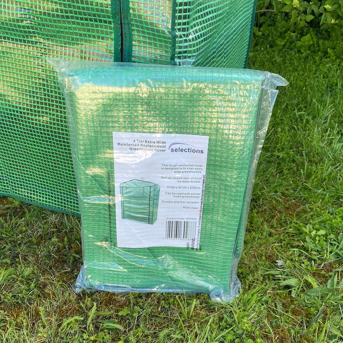Reinforced Replacement Cover for 4 Tier Extra Wide Greenhouse