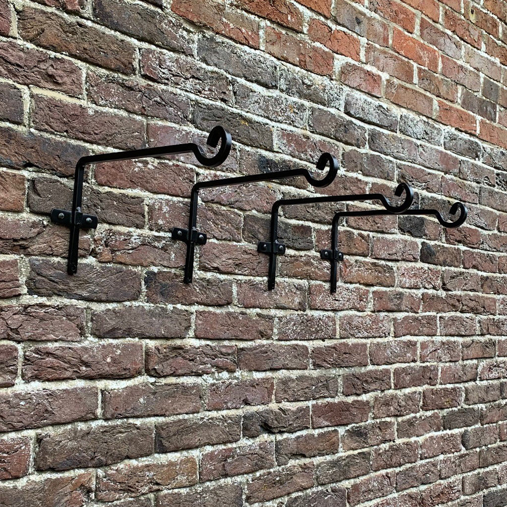 Metal Square Garden Hanging Basket Brackets (29cm) - Pack of 4