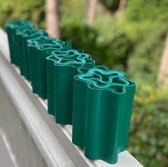 Green Plastic Corrugated Garden Lawn Edging (9m x 15cm Roll) - 5 Rolls