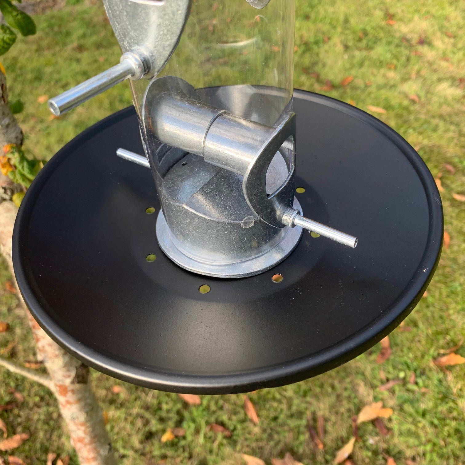 Heavy Duty Aluminium Bird Seed Feeder with Seed Catcher Tray (Set of 2)