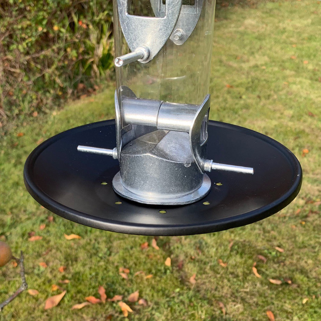 Heavy Duty Aluminium Bird Seed Feeder with Seed Catcher Tray (Set of 2)