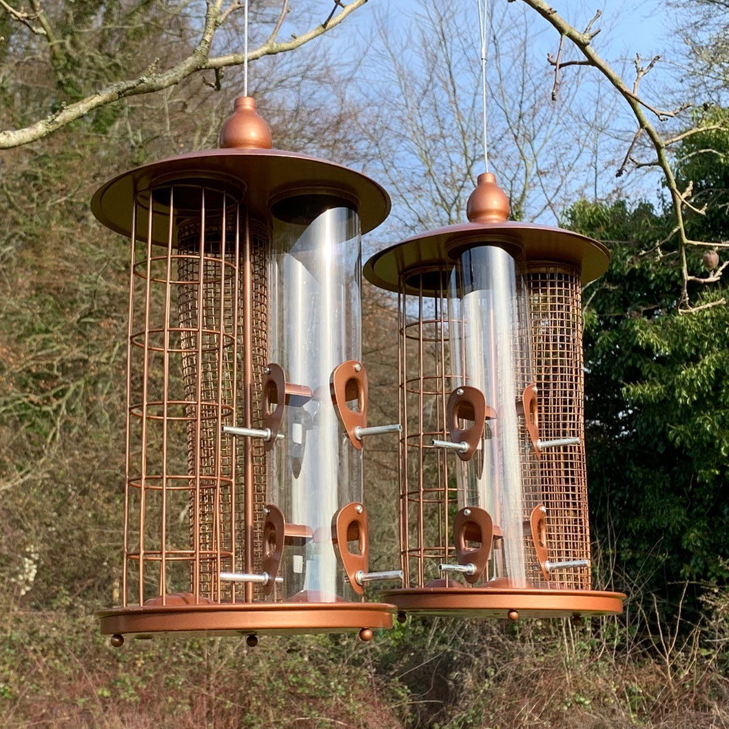 Deluxe 3 in 1 Seed, Nut and Fatball Bird Feeder (Set of 2)