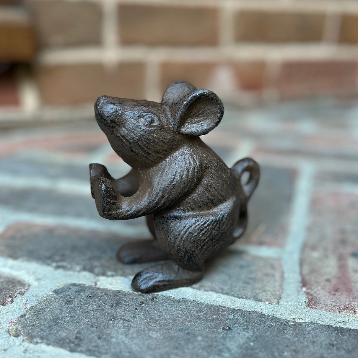 Cast Iron Mouse Decorative Doorstop or Bookend