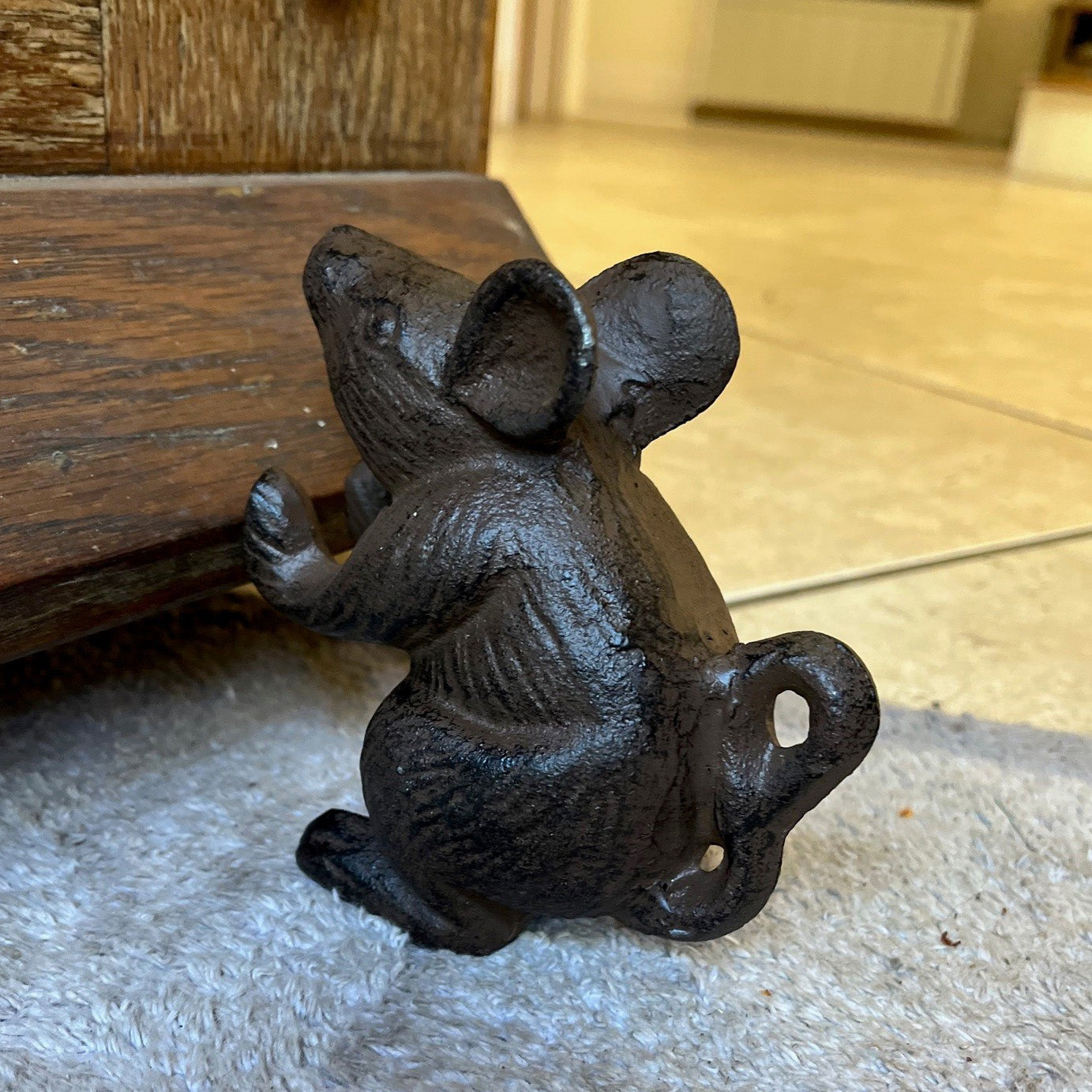 Cast Iron Mouse Decorative Doorstop or Bookend