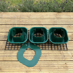 Tomato Growbag Pots - Pack of 3 - with Planting Guard & Growbag Mat
