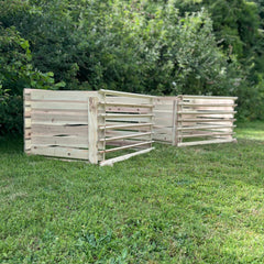 Wooden Slatted Garden Composters (65cm x 120cm) -  Pack of 2